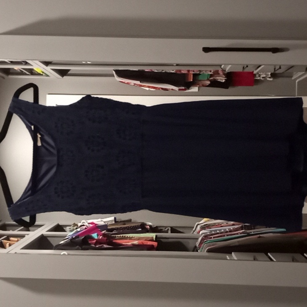 Navy dress w/cutout